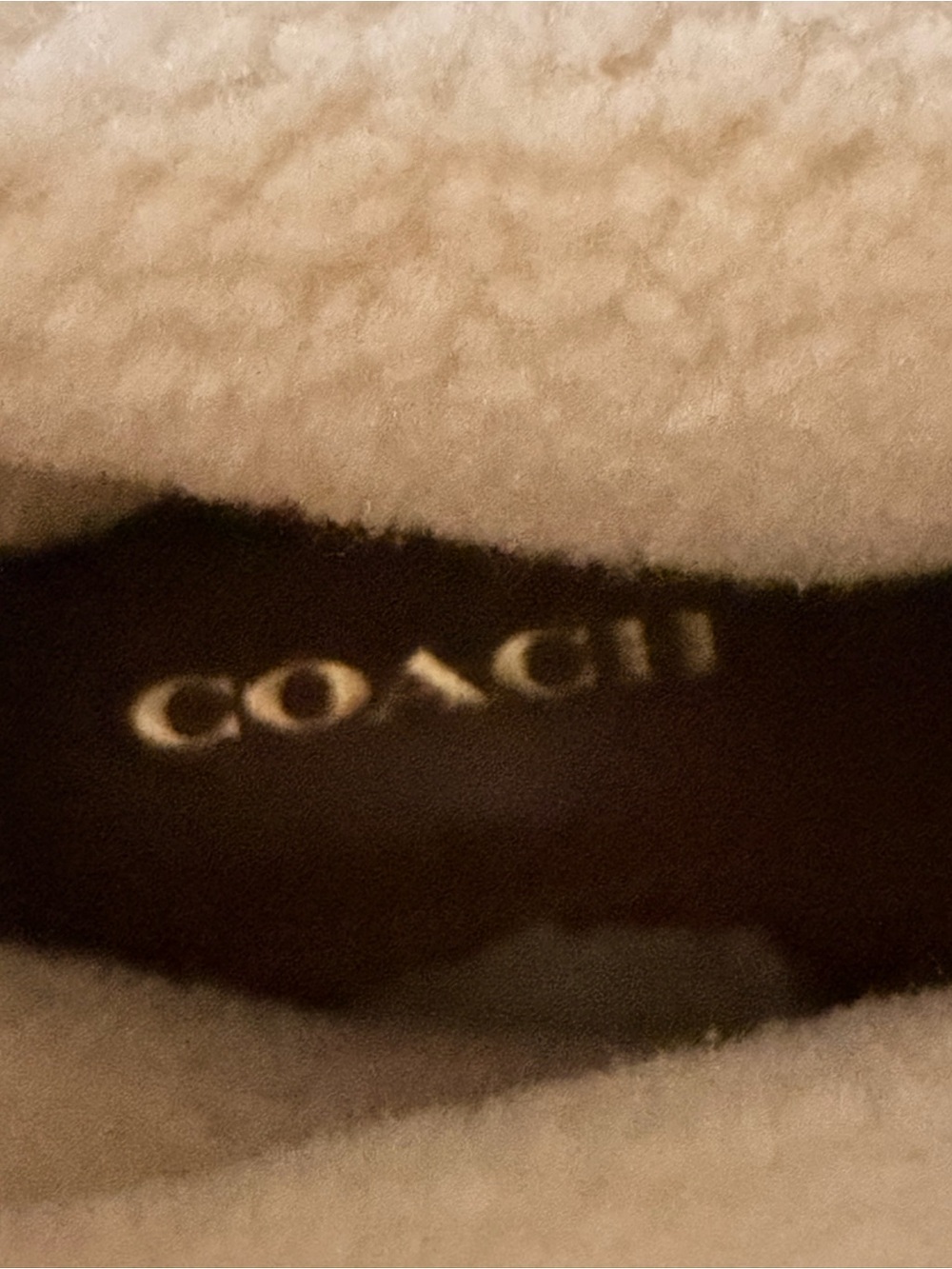 Coach Raina CC764 Signature Jacquard Shearling Lug Boots Walnut Brown 7.5B - Picture 8 of 10